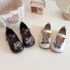 Youth Style Shoes Girls Flower Decorated Soft Sole Mary Jane Shoes Toddlers Kids Non-Slip Flat School