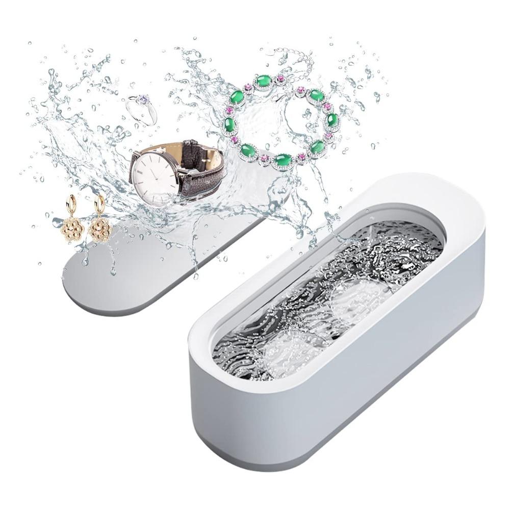 Ultrasonic Jewelry Cleaner, Jewelry Cleaner Machine 12oz 46KHz, Professional Sonic Cleaner with One-Touch Operation, Ultrasonic Cleaner