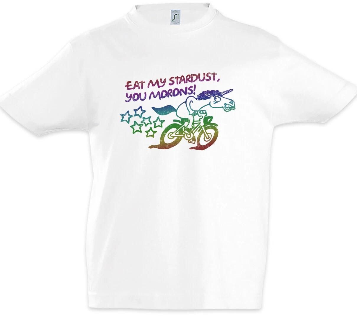 Eat My Stardust You Morons Kids Boys kids boys T-Shirt Fun Unicorn Cyclist 140