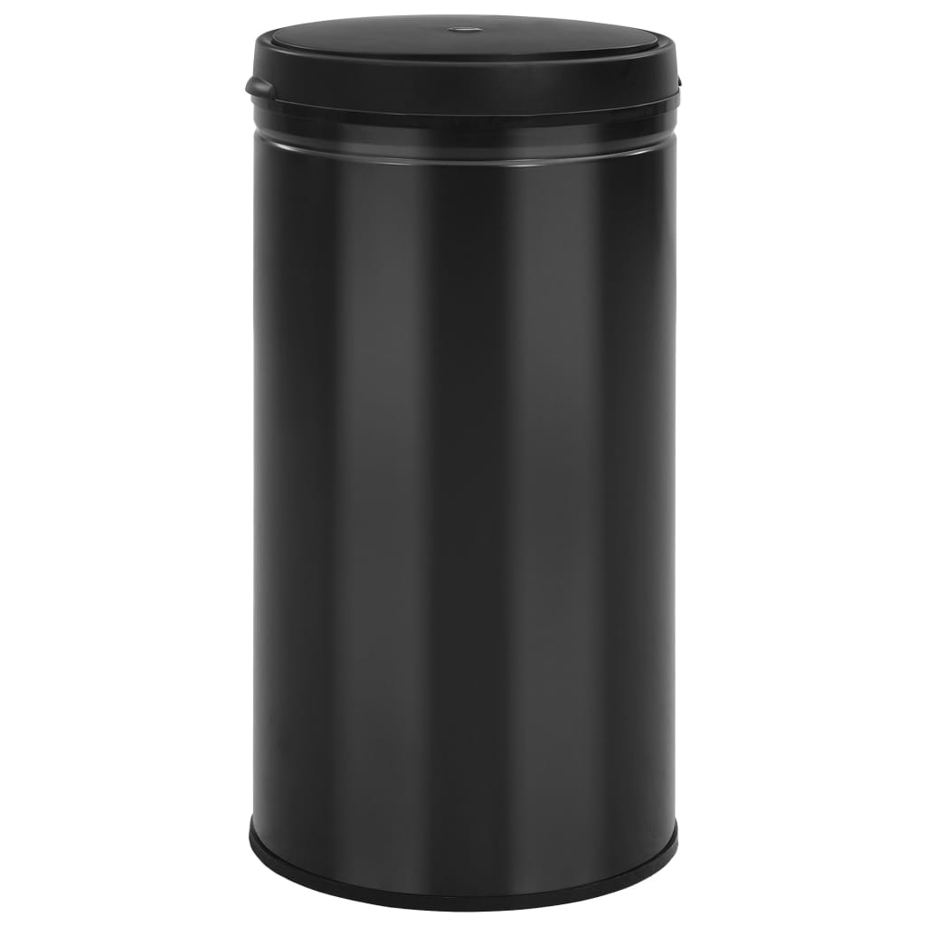 vidaXL Automatischer Sensor-Mülleimer 60 L Kohlenstoffstahl Schwarz
