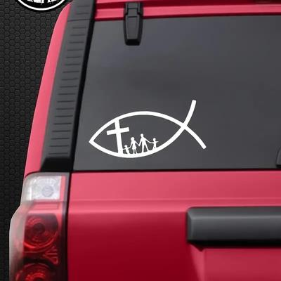 JT01 # calcomanías adhesivas para coche pez cristiano Jesús familia Cruz Iglesia pegatinas decorativas