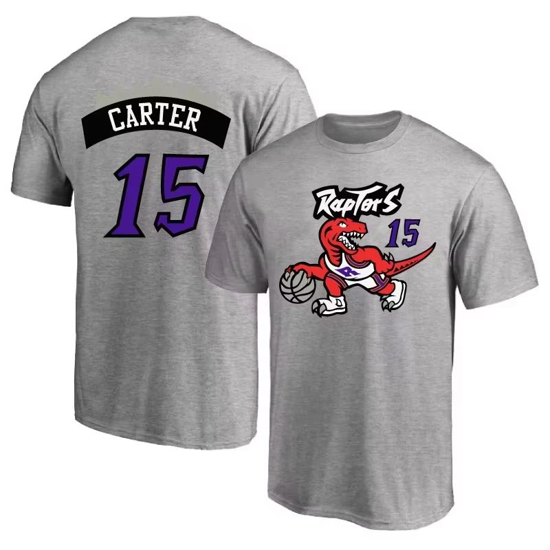 

Retro Version Toronto No. 15 Vince Carter Jersey Training Jersey Crew Neck Short Sleeve T-shirt Basketball Sports Streetwear Tee 4XL