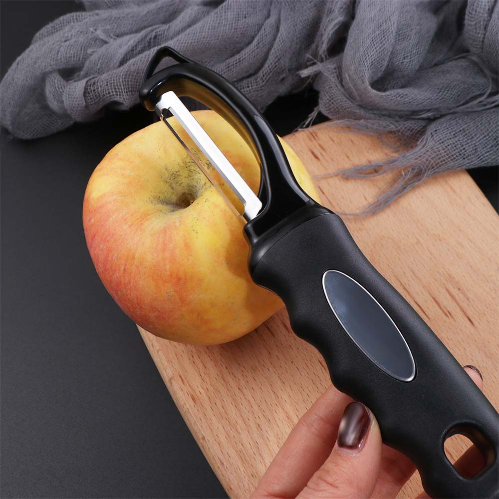 Efficient 2-in-1 Peeler Soft Grip Handle Anti-Slip Stainless Steel Peeler Heavy-Duty Ultra Sharp Fruit Utensils Cooking