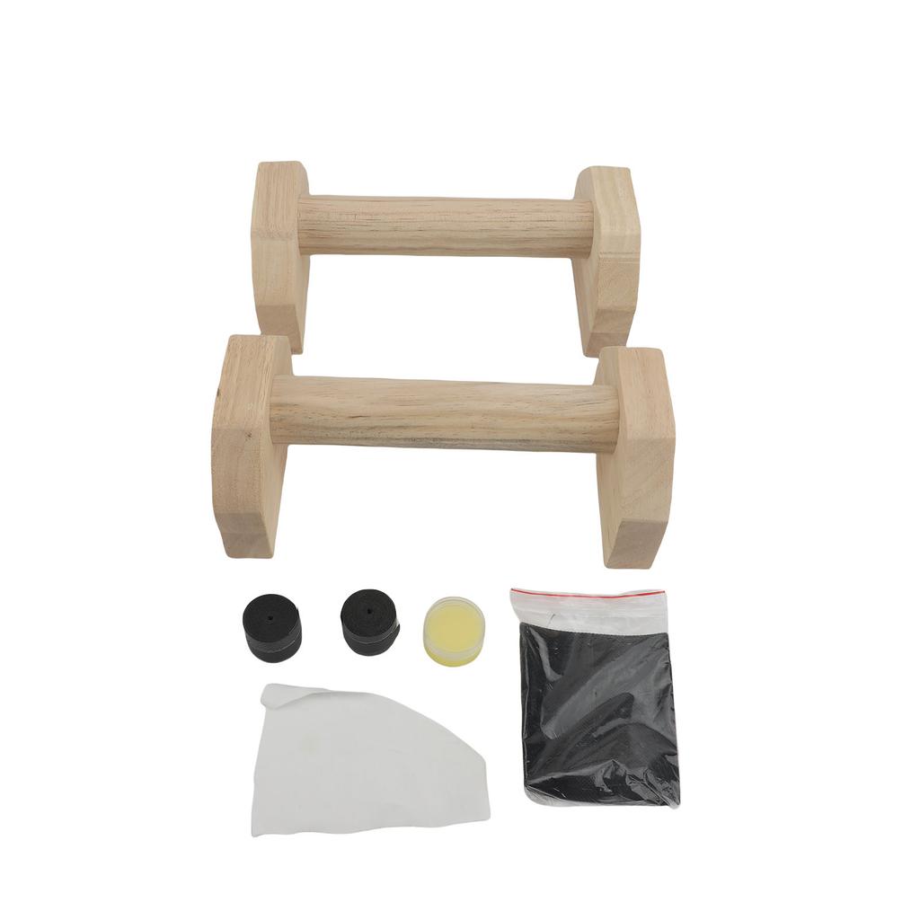 Push Up Bars Solid Wood Push Up Stands with Anti Slip Stickers for Handstand Exercise 250kg Load Bearing