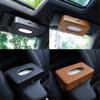 Car Tissue Holder Sun Visor Hanging Mount Leather Auto Interior Accessory Storage Box