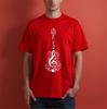Guitar T-Shirt Music Note Themed Guitarist Studio Top Men's Unisex Cotton Gift Tee