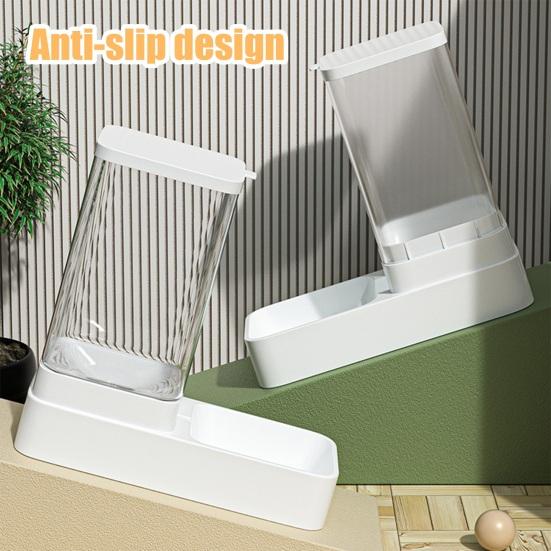 Automatischer Futterspender für Haustiere, großes Fassungsvermögen, 3,3 l, Wasserbrunnen für Haustiere, 1,3 kg Hundefutter, Futternapf aus Kunststoff, Wasserspender für Haustiere für Katzen und Hunde