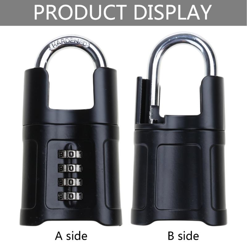 Heavy Duty Combination Padlock Waterproofs 4 Digit Padlocks Outdoor Safely Code Lock Weatherproof Gym Locker Lock