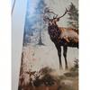 Vintage Elk Antlers Tin Metal Wall Sign Rustic Wildlife Decor for Cabin Lodge Bar
