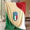 Italy Football Printed Flannel Blanket Skin Friendly Warm Decorative Throw for Indoor Couch Bed Daily Use