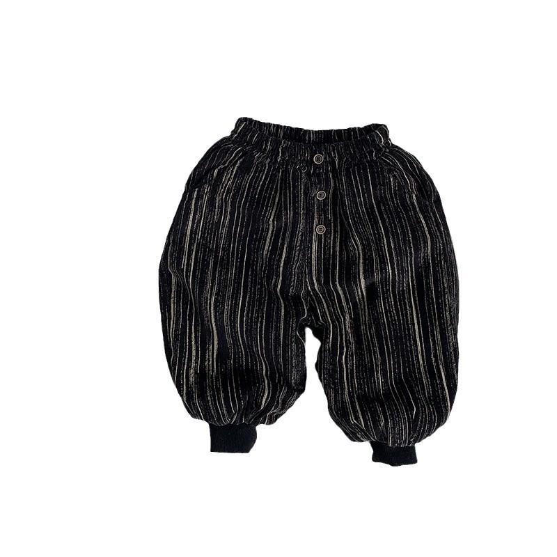 Children's Corduroy Fleece-Lined Winter Pants - Mori Style Casual, Warm, Trendy for Boys and Girls