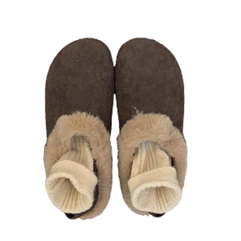 Fur Women Cotton Slippers Winter Fashion Mules Shoes Cozy Casual Slingback Shoes Woman 2025 Trend Brand Warm Mujer Snow Botas