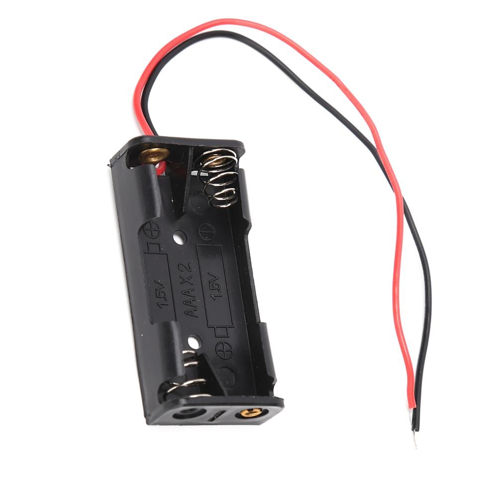 10pcs 2x 3x AAA Battery Holder Battery Power Case Plastic Box with Wire Lead