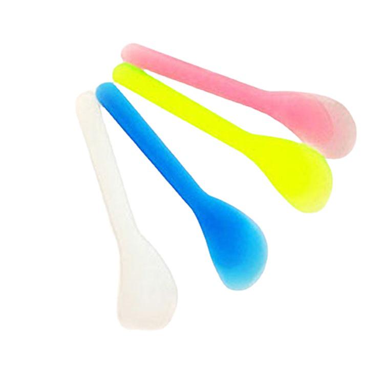 Crescent-Shaped Plastic Mask Mixing Spoon and Scraper