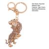 Keychain Pendant Sparkling Rhinestones Zodiac Tiger Shape Charm Key Chain Strong Lobster