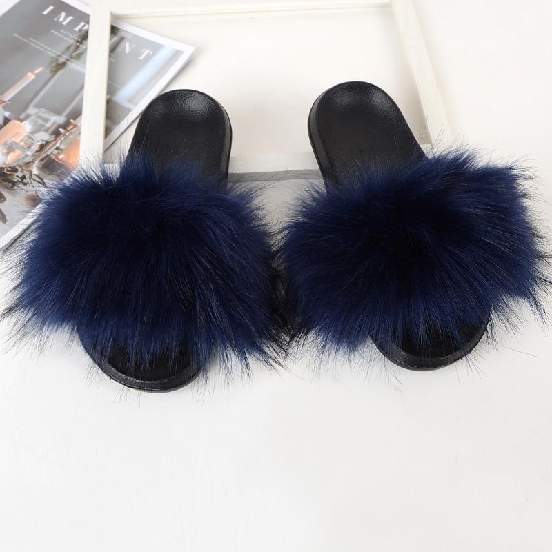 Cozy Girls Home Outdoor Slides With Soft Fur Decoration And Furry Design
