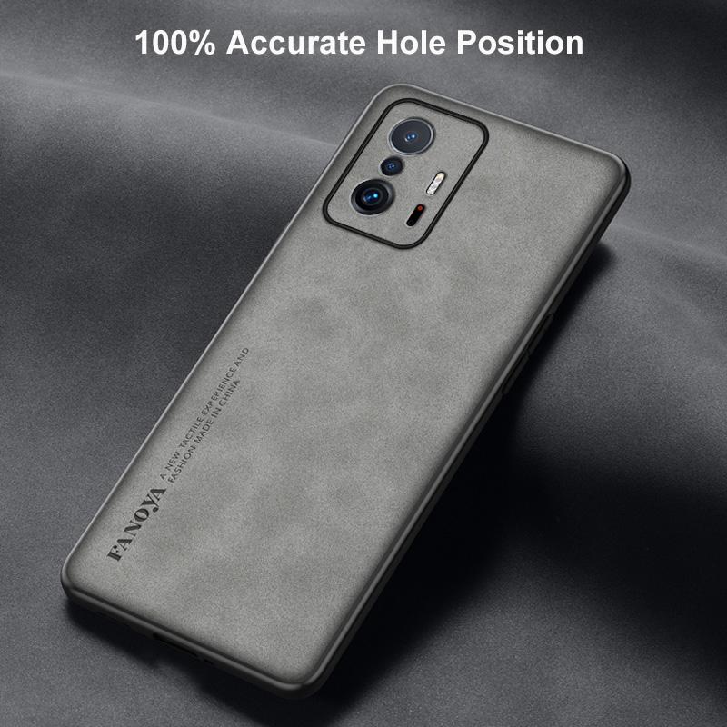 For Xiaomi Mi 11T Pro Case Luxury PU Leather Phone Case For Xiaomi 11T Pro Mi11T 5G Back Cover Matte Silicone Full Protection