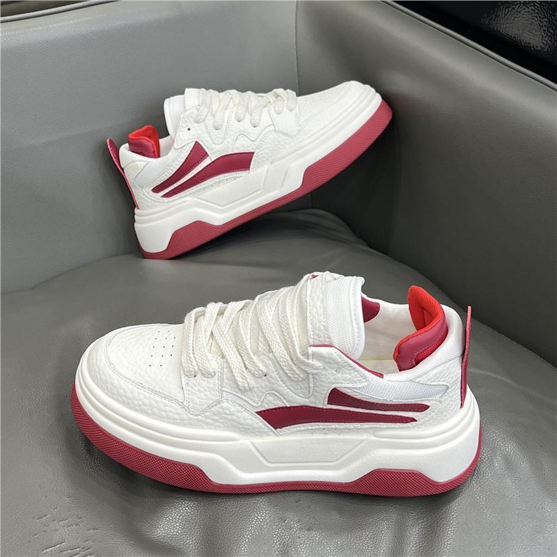 Neue dicke Sohlen Schuhe Low-Top Leder atmungsaktiv Jugend Sport und Freizeit Schuhe
