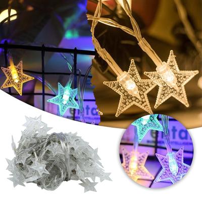 Guirlande lumineuse LED pentagramme étoile solaire pour extérieur, jardin, camping, tente, décoration de Noël