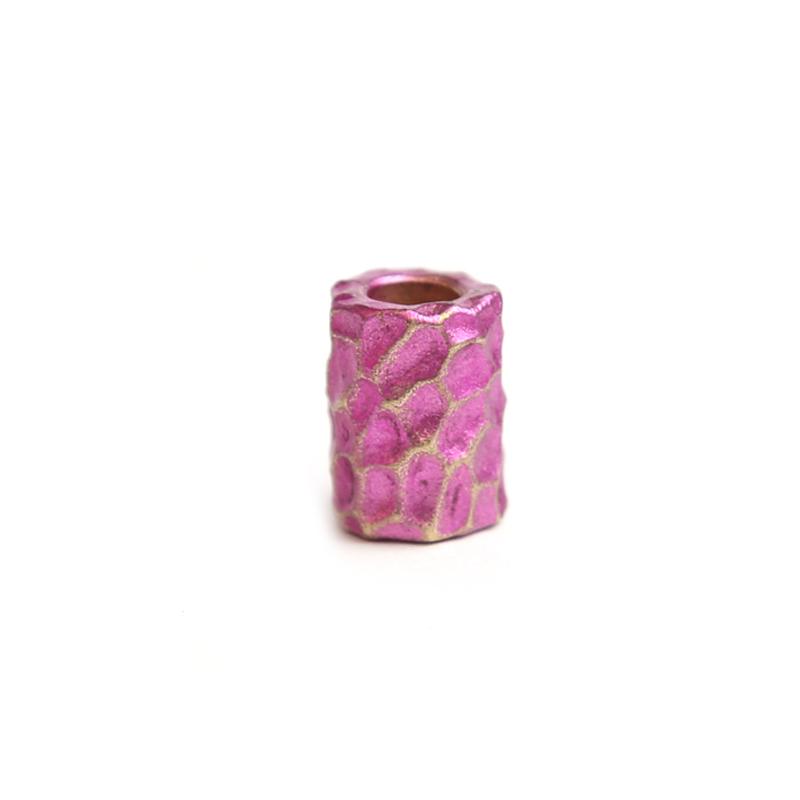 Brass Hammer Texture Pattern Cylinder EDC Knife Beads Paracord Lanyard Pendants DIY Adult Fidget Toy Paracord Rope Accessories