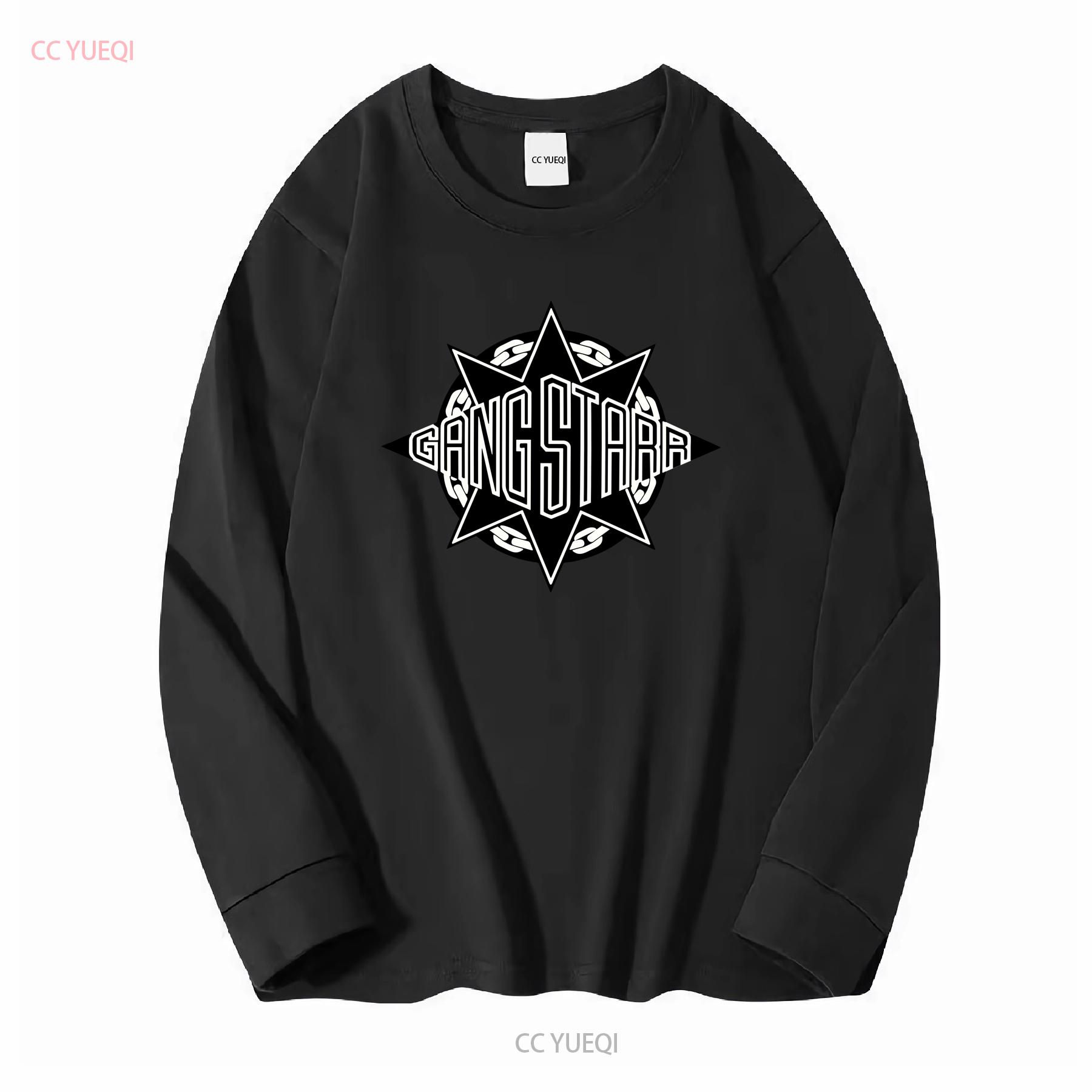 

Gangstarr Logo T shirt 1990 Hip Hop tee long or short sleeves vintage Washed Stretched designer clothes Unisex homme streetwear M