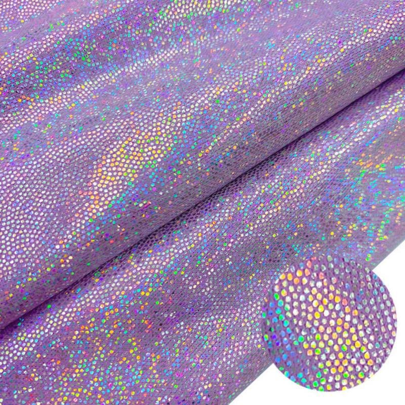 1Pcs 150*100cm Glitter Laser Polyester Fabric Iridescent Holographic Wedding Party Background Doll Clothing Decor DIY Material