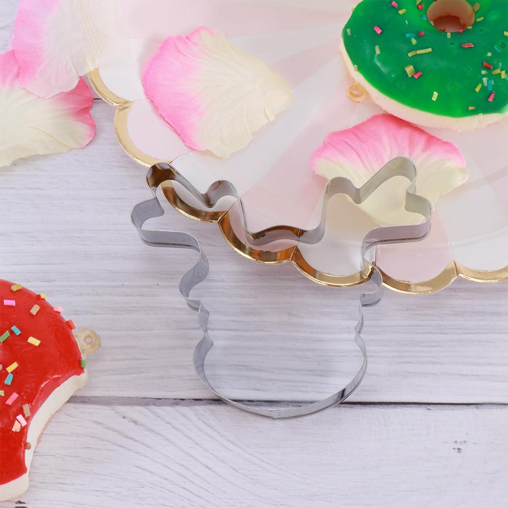 

Novelty Kitchen Tool Stainless Steel Deer Head Mould Christmas Reindeer Cookie Cutter Biscuit Mold серебряный