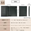A4 Leather Notebook Diary Memo Pad Rhodia Holds 2 with Pen Holder and Pocket Cover, Cover, Cover, Cover, Notebooks, (Black)