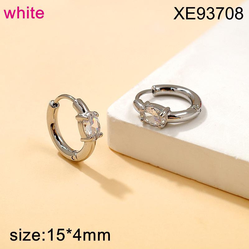 2025 Stylish Titanium Steel Earrings for Women: Lightweight, Luxurious Ear Cuffs with Colorful Zirconia and Unique Design