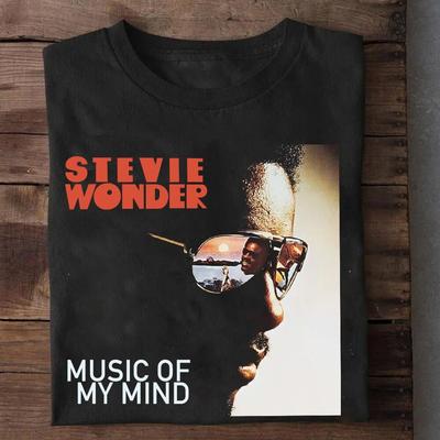 Stevie Wonder T-shirt 80-tal Gåva till Fans Män Alla Storlekar T-shirt Unisex T-shirt