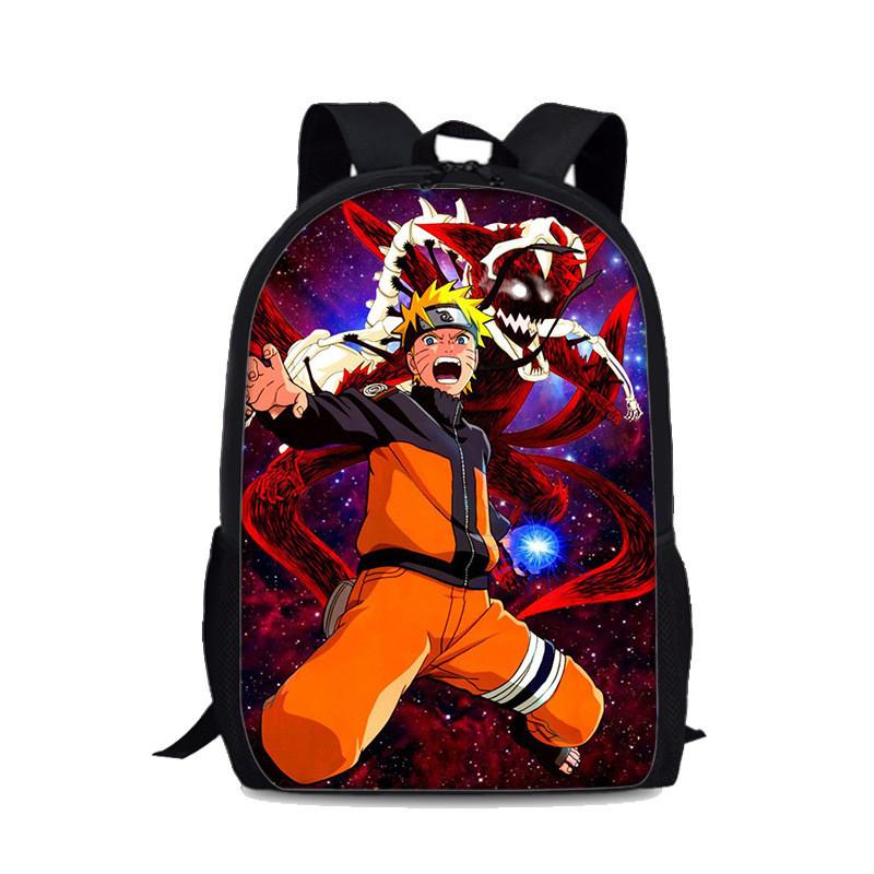 Naruto Uzumaki Kinderrucksack Mit Großem Fassungsvermögen Und Wasserabweisendem Nylon Für Schule Und Reisen