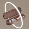 Pill Box with Independent Compartments Pill Organizer Silicone Ring Moisture Proof Travel Case for Morning Noon Evening