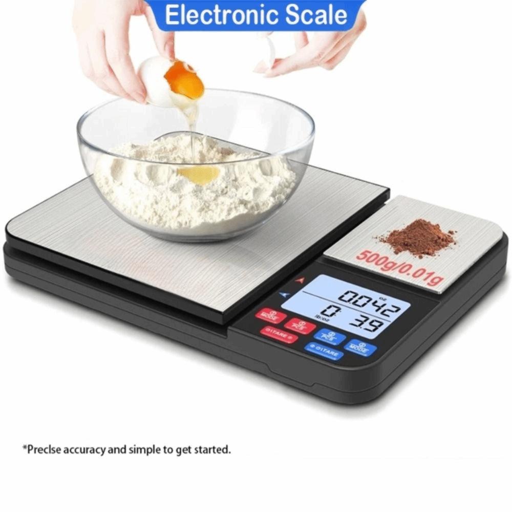 Dual Platform Digital Kitchen Scale 5kg/0.1g-500g/0.01g Jewelry Scale Food Scale Electronic Scale