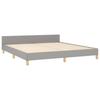 Bed Frame without Mattress Light Grey 160 x 200 cm Fabric