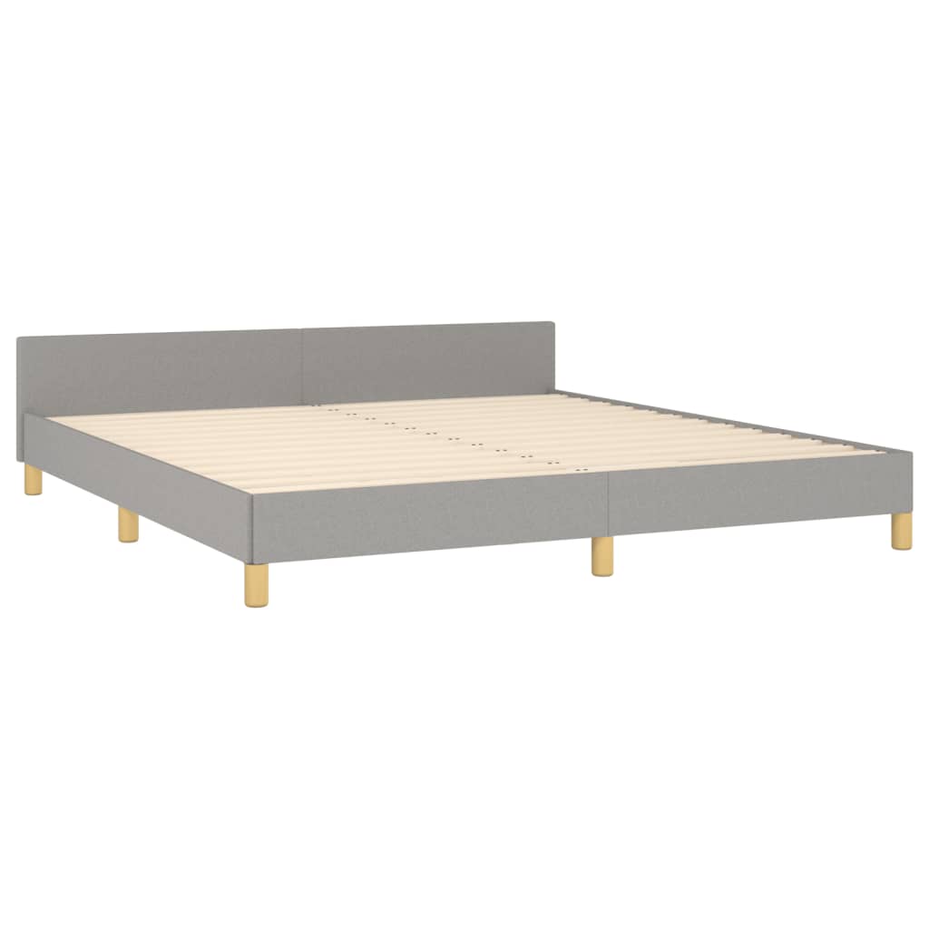Bed Frame without Mattress Light Grey 160 x 200 cm Fabric