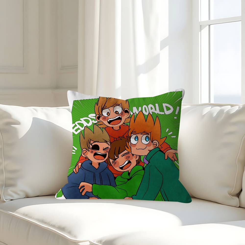 

Animated E-Eddsworld Cushion Cover Pillowcase Upholstery Sofa Throw Pillow Home Decor Pillowcas 24x24Inch