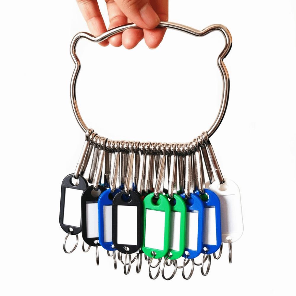 16/26/36 Pieces Plastic Key Ring With Number Plates Key Chains Key Tags  Key Classification