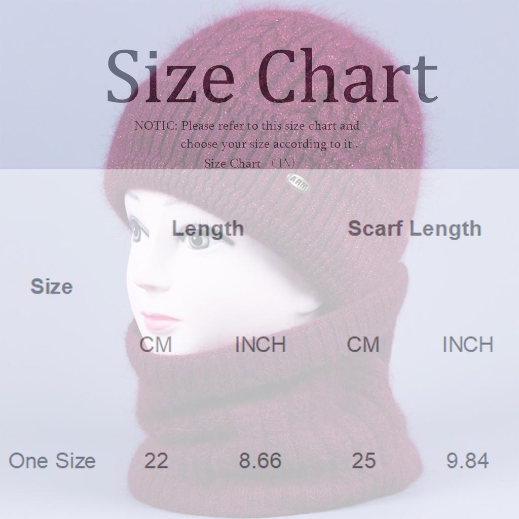 Fashion Women Knitted Hat Velvet Yarn Scarf Hat Winter Lady Warm Cotton Cap Versatile Hat Dress Up Supplies Costumes Accessory