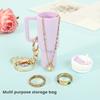 8Pcs Flower Keychain Pendant Wear Resistant Not Easy to Fade Ice Bucket Cup Keychain with Detachable Lid for Storaging Coin Pill