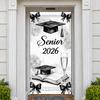 Klasse von 2026 Banner Champagnerglas Abschlussjahr Hintergrund Abschlussbanner Elegantes Design für Abschlussfoto-Shooting