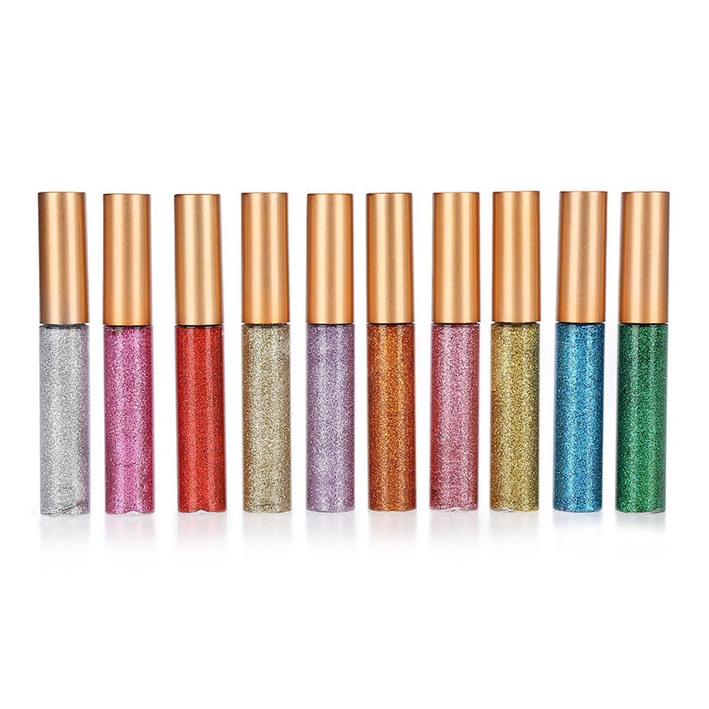 10 Colors Glitter Diamond Eyeliner Liquid Shining Metallic Eye Eyeliner Liquid