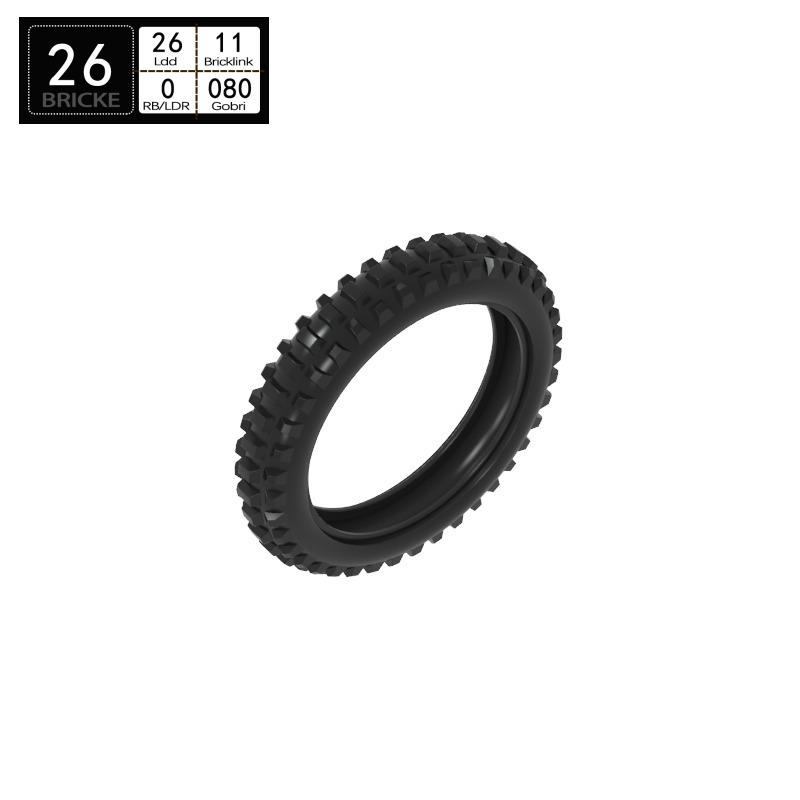 BRICKE 100.6x17mm Motorcycle Tire for LEGO 11957 Blocks 1 piece
