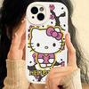 H-Hello Kitty Leather Phone Case For IPhone 15 14 13 Pro Max 12 11 16 Plus Phone Cover