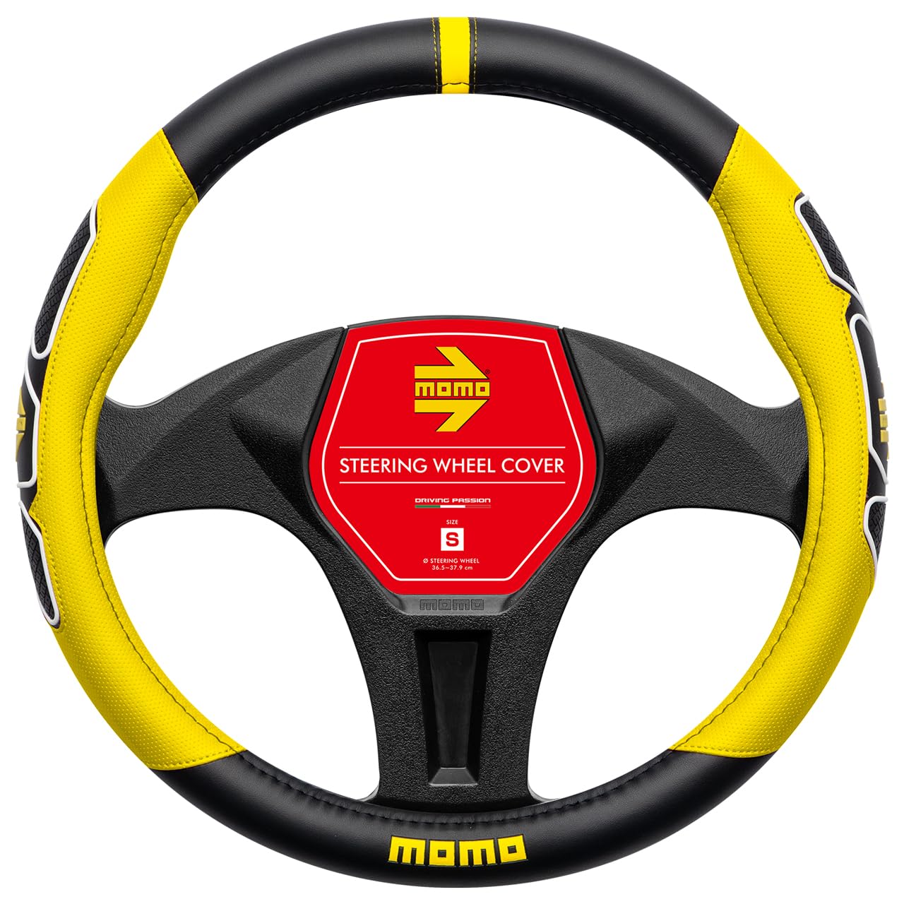 

MOMO FUN Steering Wheel Cover, Italy, Milan, Size Small, Yellow