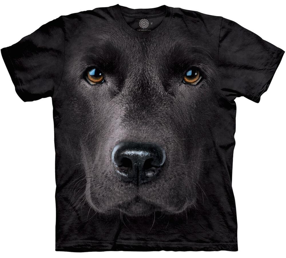 

Футболка унисекс The Mountain Dog Black Lab, лабрадор-ретривер с большим лицом и щенком S