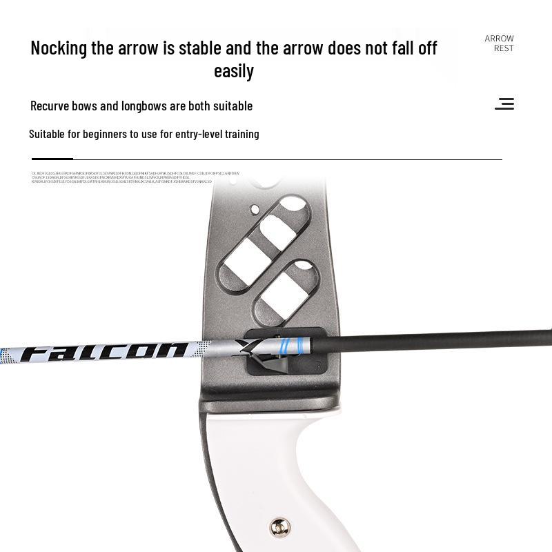 Black Plastic Arrow Rest for Recurve Bows - Ambidextrous Archery Accessory for Competitive Use