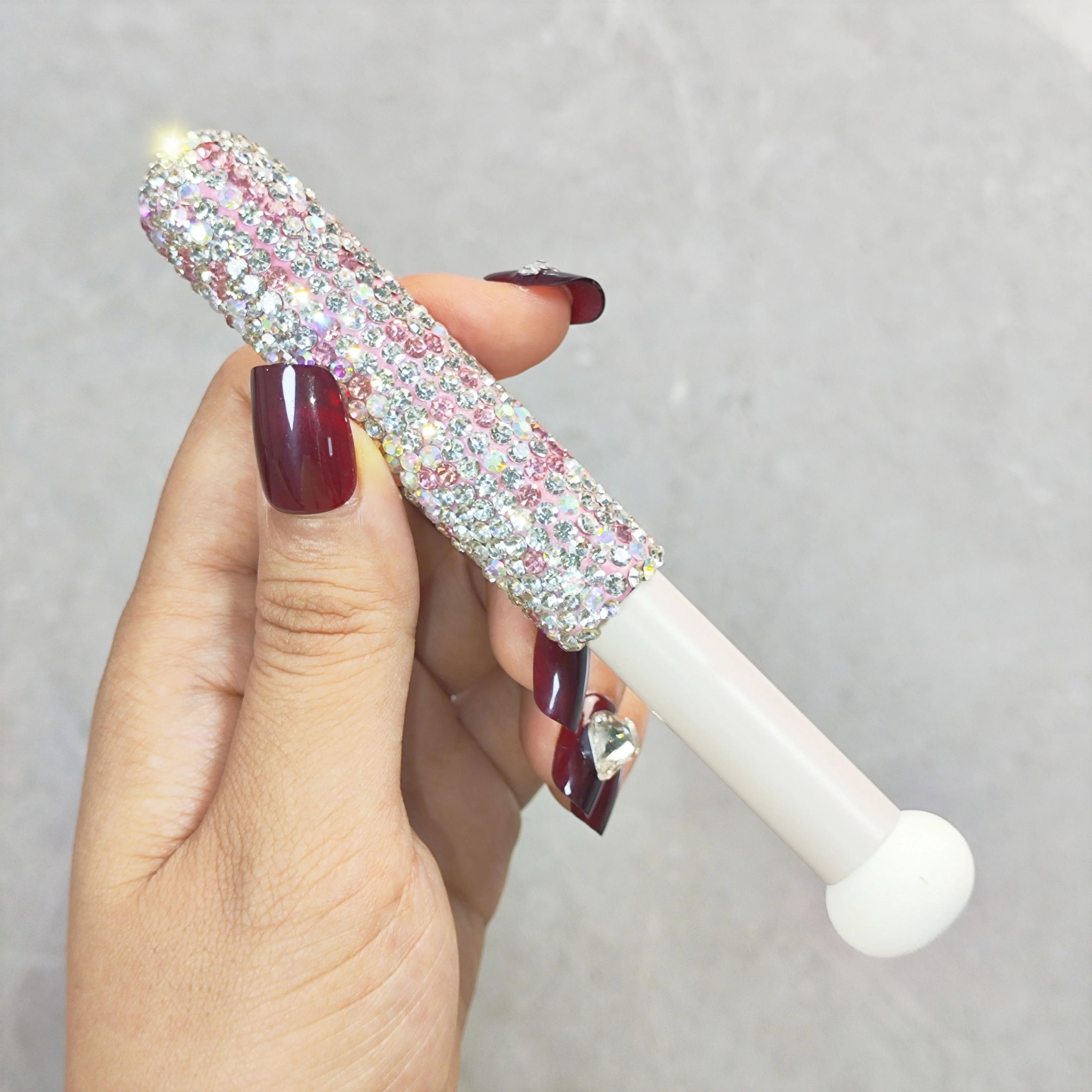 

High Appearance Level Mushroom Round Head Concealer Brush Artificial Diamond-Set Sponge Small Head Eye Painless Brush