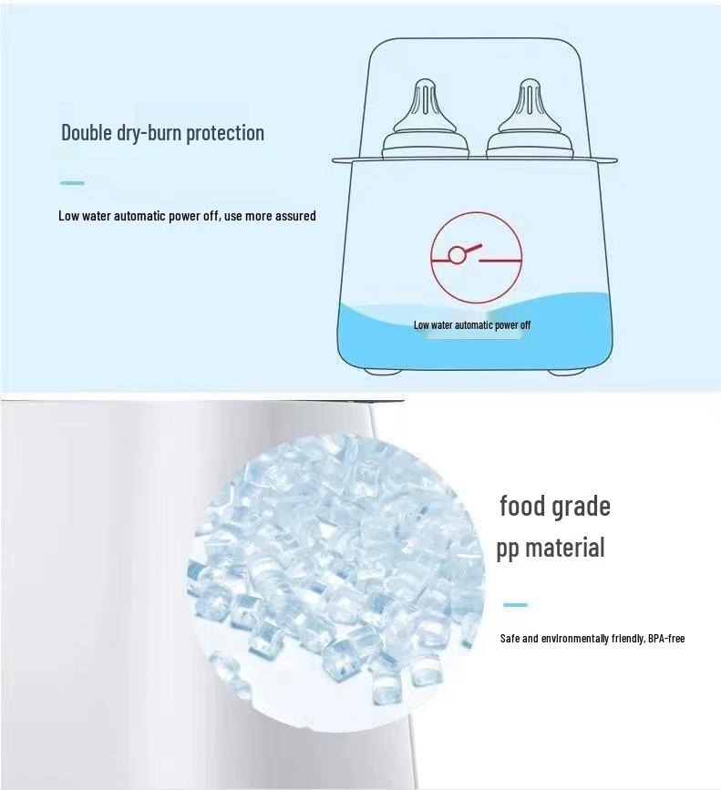 2-in-1 Baby Bottle and Milk Warmer with Thermostat and Sterilizer