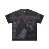 Meichao Vale New Retro Character Print Summer High Street Men and Women Loose Casual Wash Old Short Sleeve T-shirt