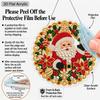Christmas Acrylic Santa Wreath Pearl Painting Suncatcher,9.72/7.76In,DIY Ornament,Xmas Window Tree Wall Decor & Craft Gift